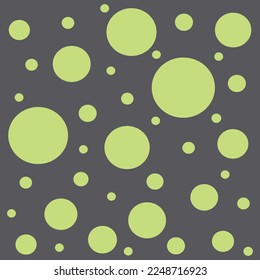 Abstract artistic background texture from spots on dark gray backdrop in trendy green hue. Confetti.