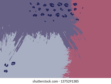 Abstract artistic background - vector. Spots of paint smeared in different colors. Modern festive popular illustration for decoration of presentations, wallpapers, paintings, interiors, posters.