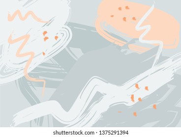 Abstract artistic background - vector. Spots of paint smeared in different colors. Modern festive popular illustration for decoration of presentations, wallpapers, paintings, interiors, posters.