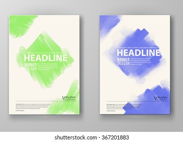 Abstract artistic Background with watercolor element. Vector illustration.