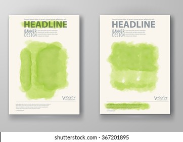 Abstract artistic Background with watercolor element. Vector illustration.