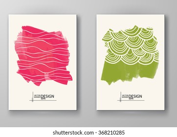 Abstract artistic Background with watercolor element. Vector illustration.