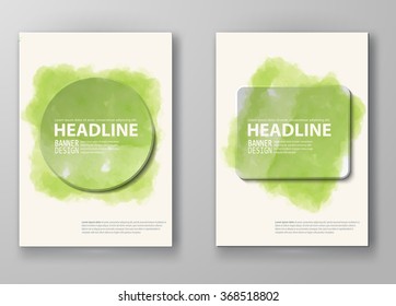 Abstract artistic Background with watercolor element. Vector illustration.