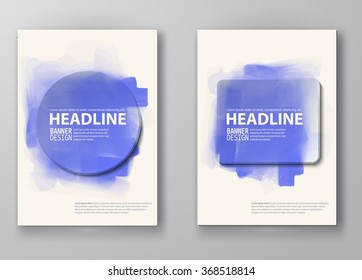 Abstract artistic Background with watercolor element. Vector illustration.