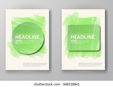 Abstract artistic Background with watercolor element. Vector illustration.