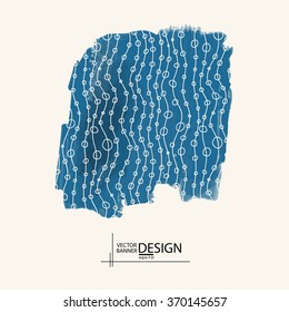 Abstract artistic Background with watercolor element. Vector illustration.