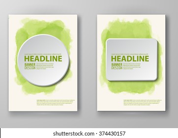 Abstract artistic Background with watercolor element. Vector illustration.