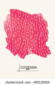 Abstract artistic Background with watercolor element. Vector illustration.