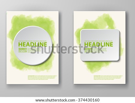 Abstract artistic Background with watercolor element. Vector illustration.
