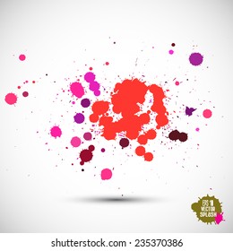 Abstract artistic Background of watercolor paint splash, vector 