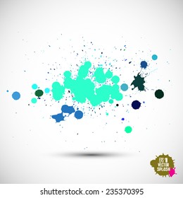 Abstract artistic Background of watercolor paint splash, vector 