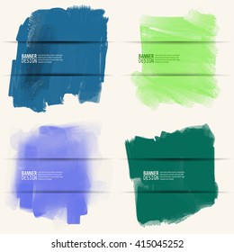 Abstract artistic Background with watercolor paint element. Vector watercolor paint illustration set.