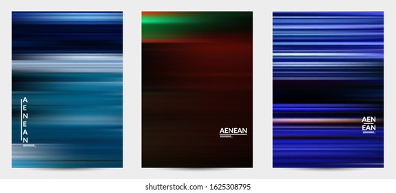 Abstract artistic banner vector cover template with blurred with speed motion lines. Art of fluid gradients creates painting pattern of nature.