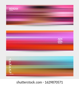 Abstract artistic banner vector cover template with blurred with speed motion lines. Art of fluid gradients creates painting pattern of nature. 