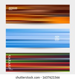 Abstract artistic banner vector cover template with blurred with speed motion lines. Art of fluid gradients creates painting pattern of nature. 