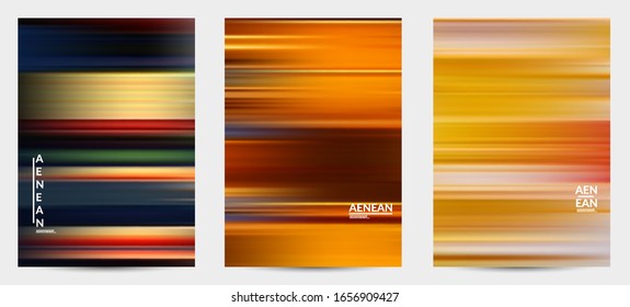 Abstract artistic banner vector cover template with blurred with speed motion lines. Art of fluid gradients creates painting pattern of nature.