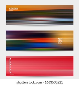 Abstract artistic banner vector cover template with blurred with speed motion lines. Art of fluid gradients creates painting pattern of nature. 