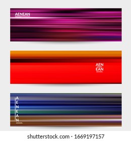 Abstract artistic banner vector cover template with blurred with speed motion lines. Art of fluid gradients creates painting pattern of nature. 