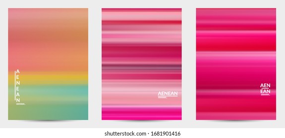 Plantilla de portada vectorial artística abstracta con líneas de movimiento de velocidad difuminadas. El arte de los gradientes fluidos crea un patrón de pintura de la naturaleza.