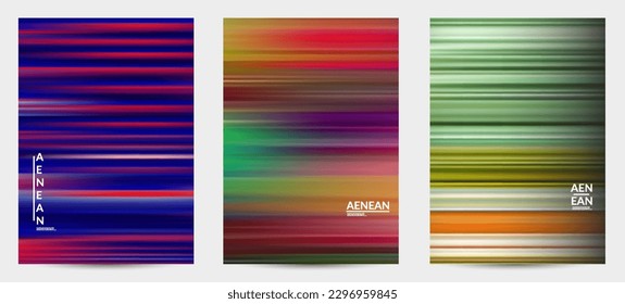 Resumen de la plantilla de portada vectorial de pancarta artística con líneas de movimiento de velocidad difuminadas. El arte de los gradientes fluidos crea un patrón de pintura de la naturaleza.