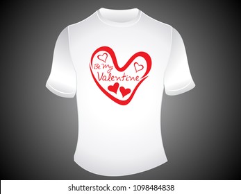 abstract artistic be my valentine tshirt vector illustration