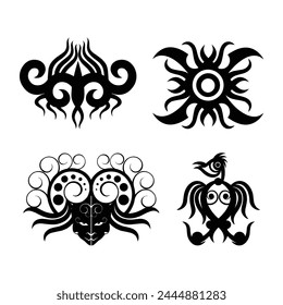 abstract artistic black creative nature arm tattoo sticker floral elegant draw icon line art hand drawing logo design