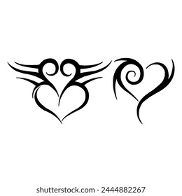 abstract artistic black creative nature arm tattoo sticker floral elegant draw heart icon line art hand drawing logo design