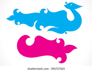 abstract artistic blank shapes vector illustration