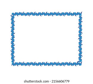 abstract artistic blue floral border vector illustration