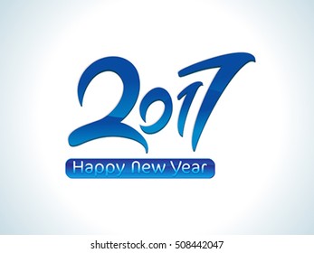 abstract artistic blue new year vector illustration