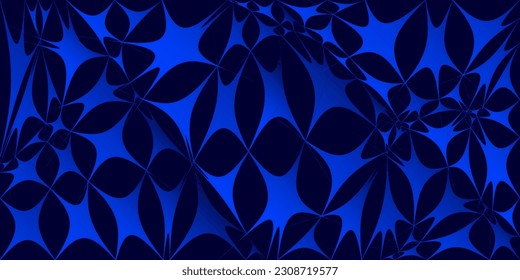Abstrakte künstlerisch blaue Textur, horizontaler Vektorhintergrund.