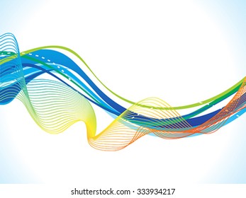 abstract artistic blue wave background vector illustration