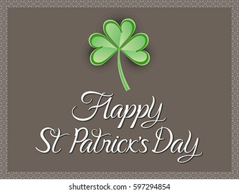 abstract artistic brown st patrick day background vector illustration