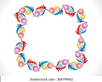 abstract artistic colorful border vector illustration