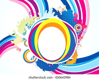 abstract artistic colorful circle explode vector illustration
