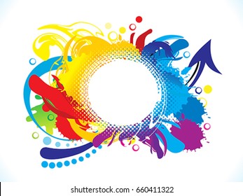 abstract artistic colorful circle explode vector illustration