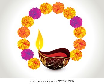 abstract artistic colorful deepawali deepak background vector illustration
