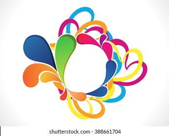 abstract artistic colorful floral explode vector illustration