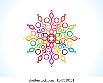 abstract artistic colorful floral vector illustration