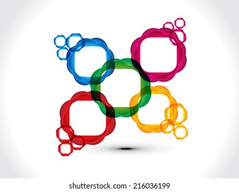 abstract artistic colorful multiple circle background vector illustration