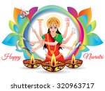 abstract artistic colorful navratri background vector illustration