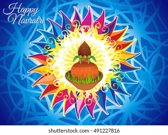 abstract artistic colorful navratri background vector illustration