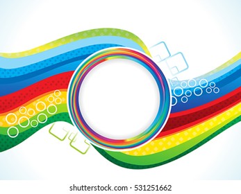 abstract artistic colorful rainbow wave vector illustration