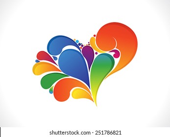 abstract artistic colorful valentine heart vector illustration