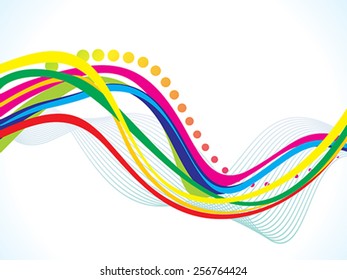 abstract artistic colorful wave background vector illustration