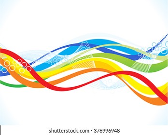 abstract artistic colorful wave background vector illustration