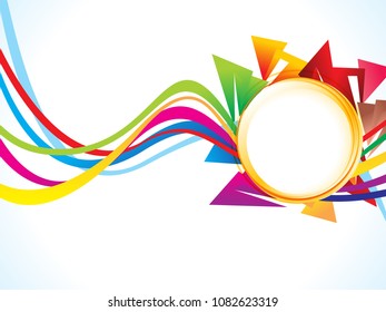 abstract artistic colorful wave explode vector illustration