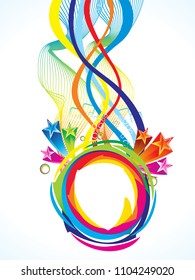 abstract artistic colorful wave explode vector illustration