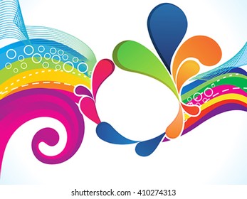 abstract artistic colorful wave explode vector illustration