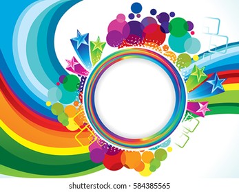 abstract artistic colorful wave explode vector illustration